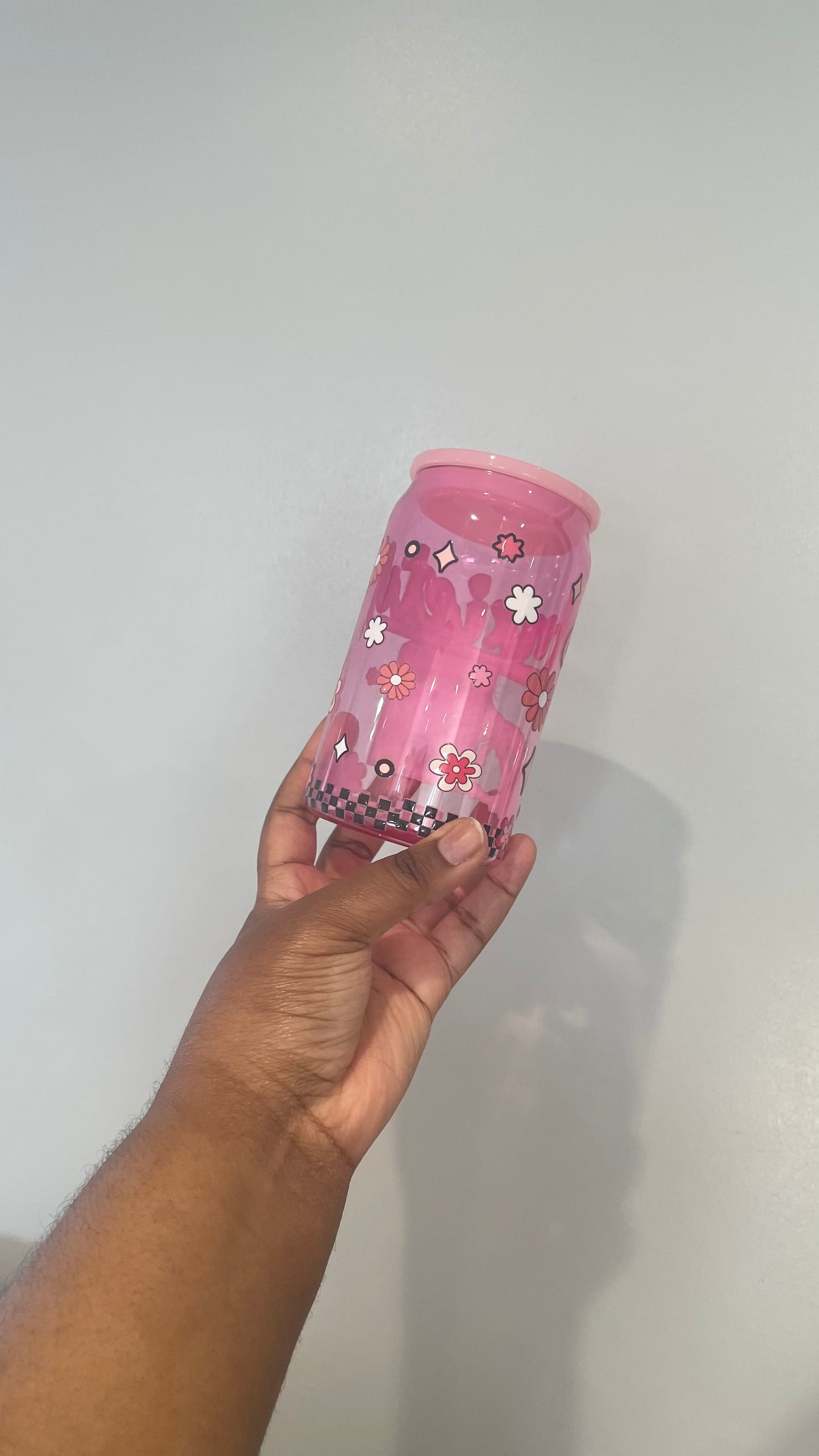 Anxiety Off Pink Plastic Can Tumbler