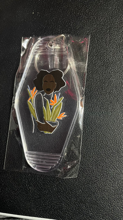 Melanin Women Motel Keychains
