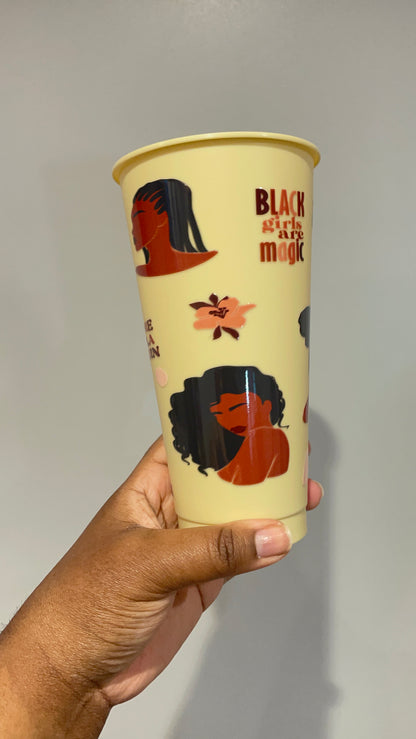 Black Women Appreciation Yellow Cold Cup