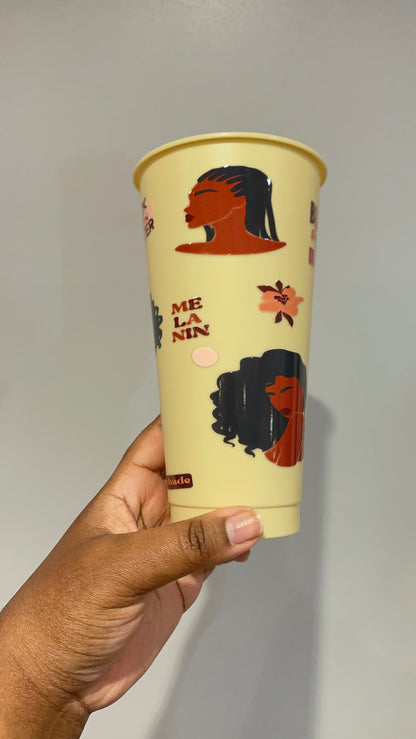 Black Women Appreciation Yellow Cold Cup