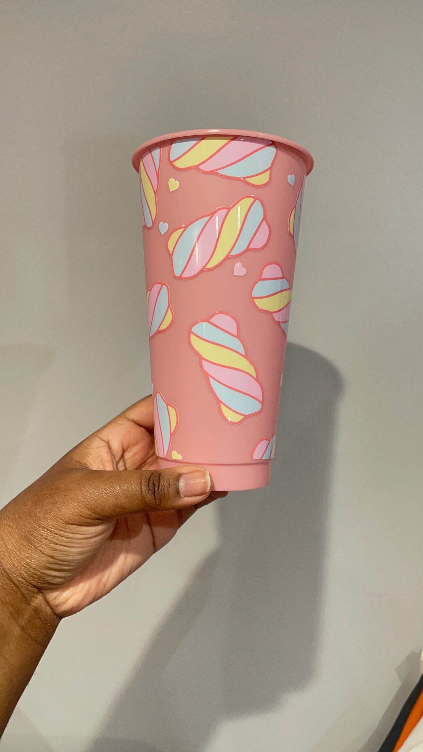 Marshmallows Muted Pink Cold Cup