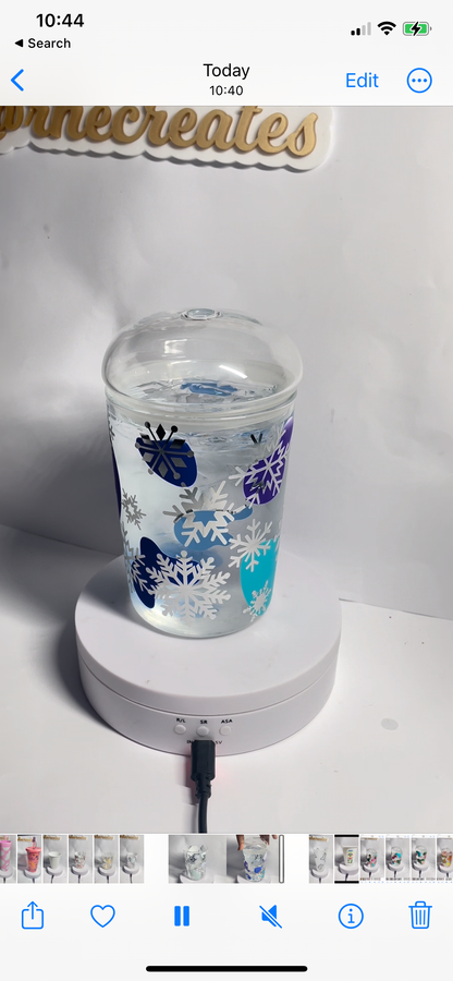 Seasonal Colour Change Glass Dome Lid Tumblers