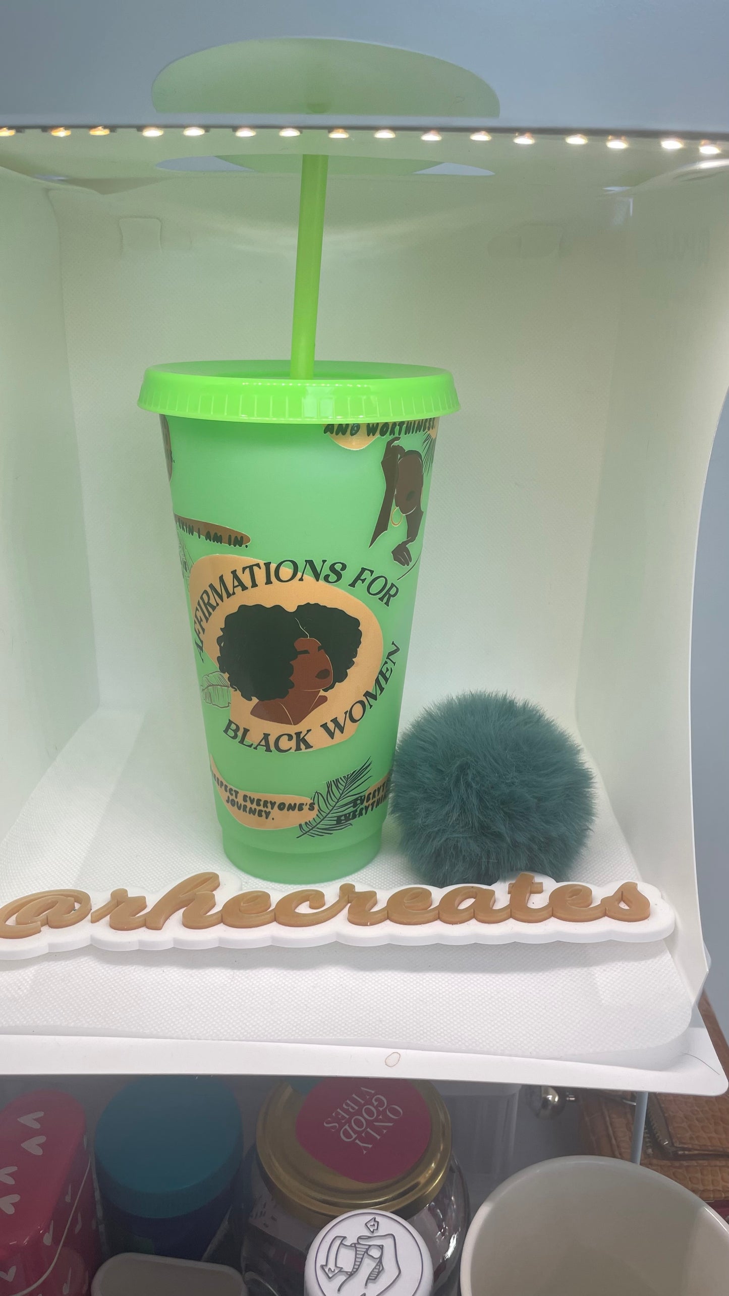 Whole Cup Colour Change Black Girl Affirmations Cup