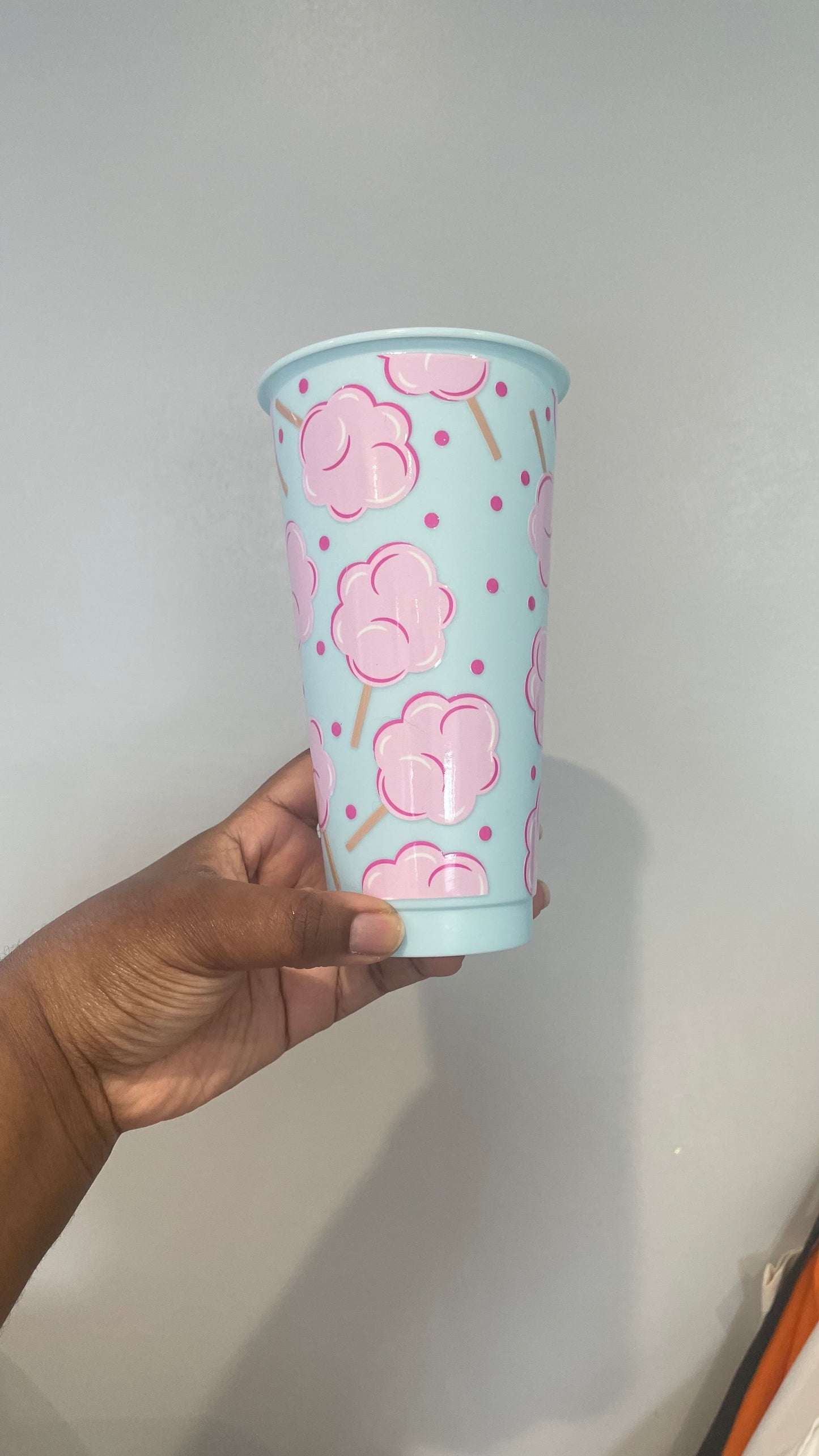 Light Blue Candy Floss Cold Cup