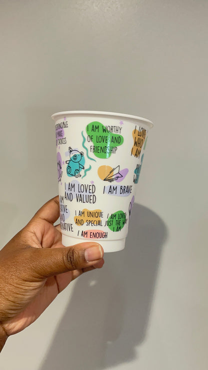 Kids Daily Affirmations White Cold Cup