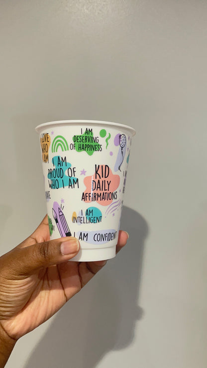 Kids Daily Affirmations White Cold Cup