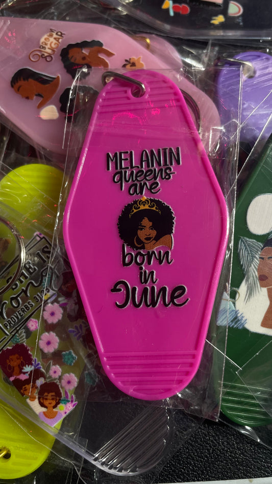 Melanin Women Motel Keychains