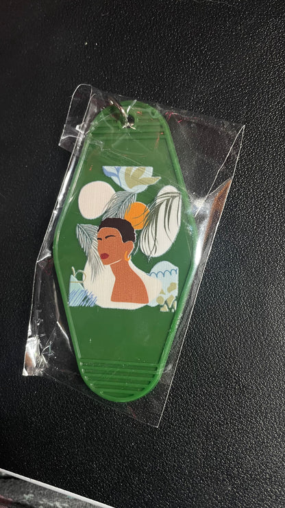 Melanin Women Motel Keychains
