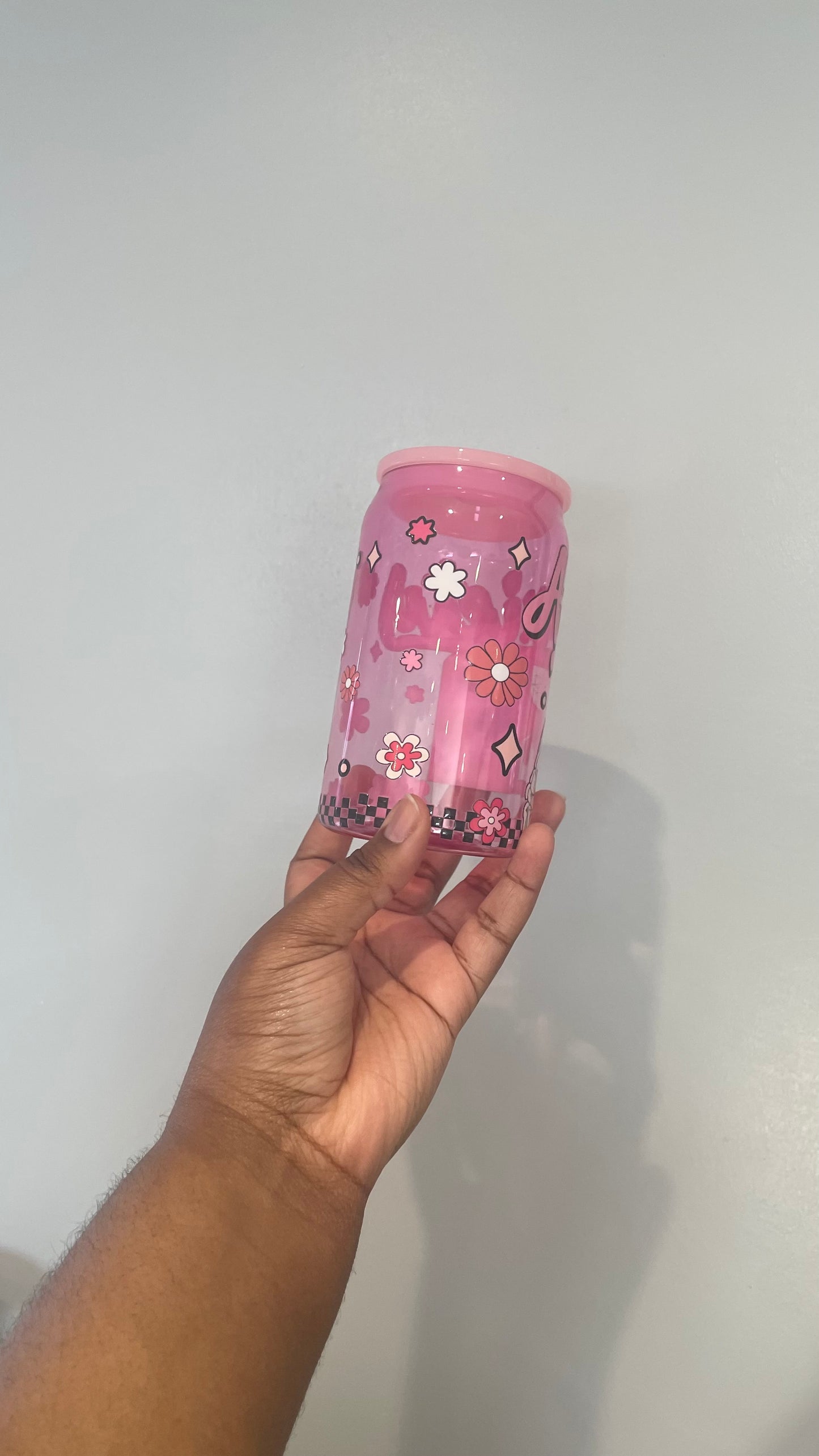 Anxiety Off Pink Plastic Can Tumbler