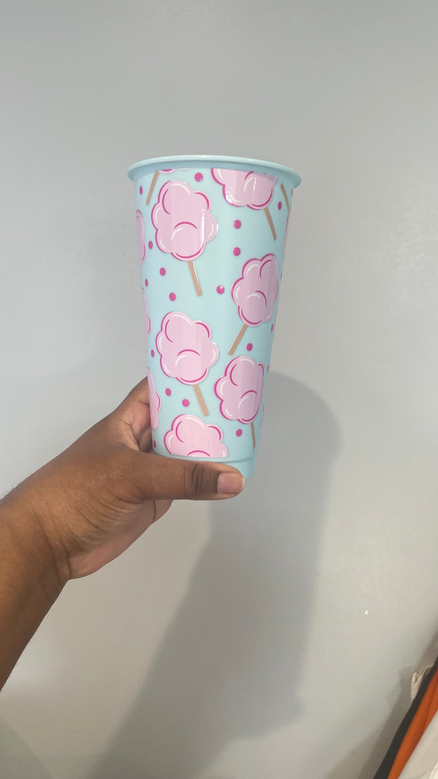 Light Blue Candy Floss Cold Cup