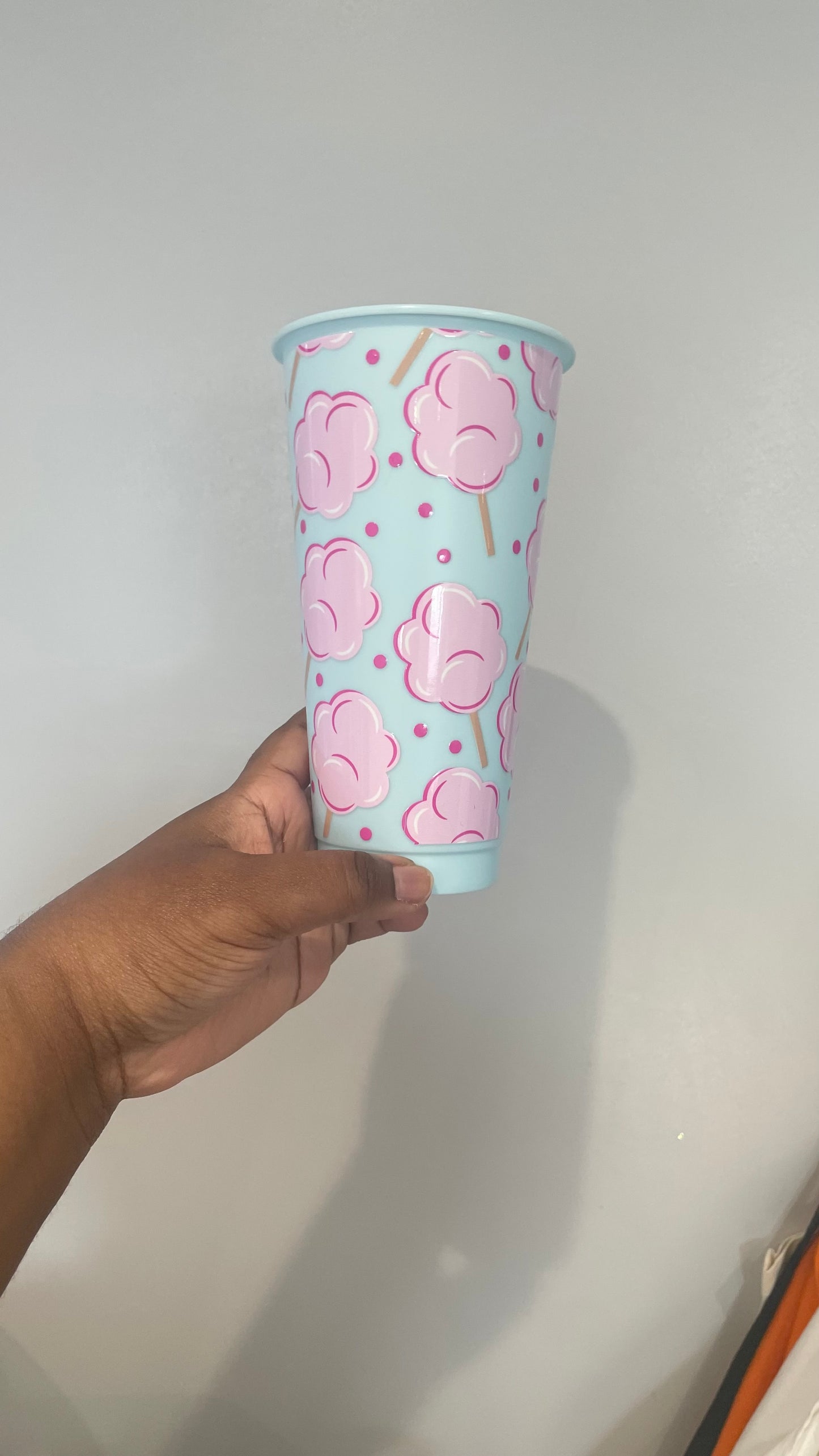 Light Blue Candy Floss Cold Cup