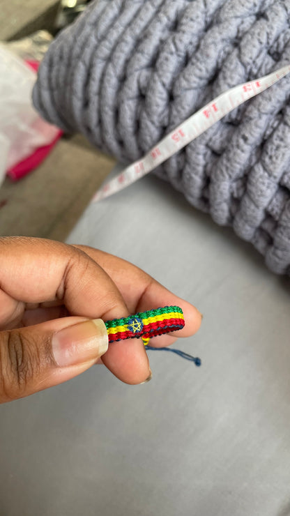 (FLAG) Single Flat Kumihimo Bracelet