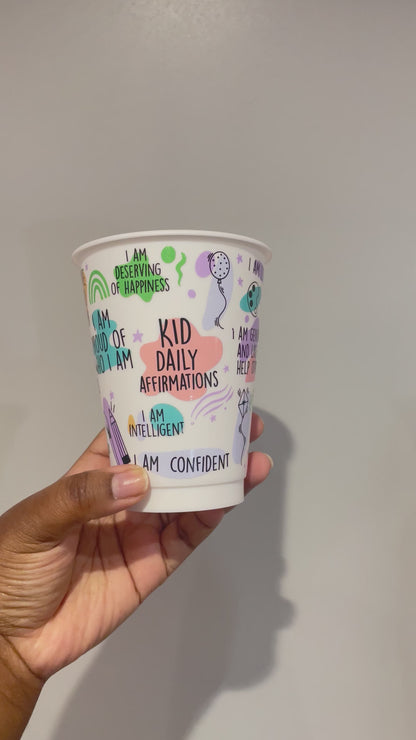 Kids Daily Affirmations White Cold Cup