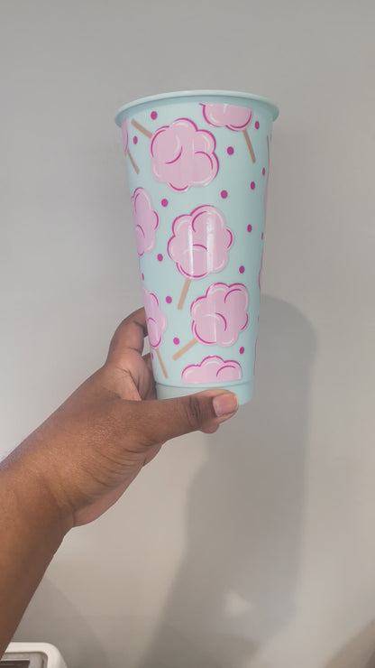 Light Blue Candy Floss Cold Cup