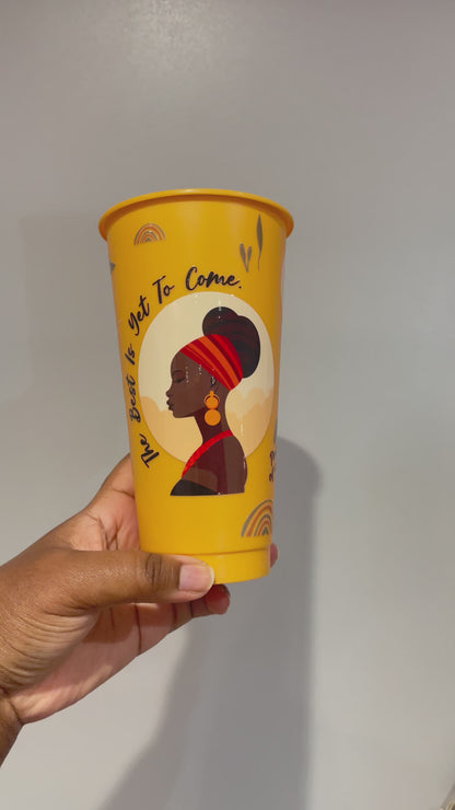 Mustard Yellow Positivity Cold Cup