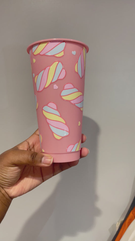 Marshmallows Muted Pink Cold Cup