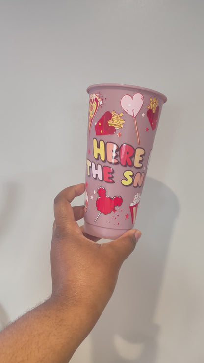 Here For The Snacks Cold Cup