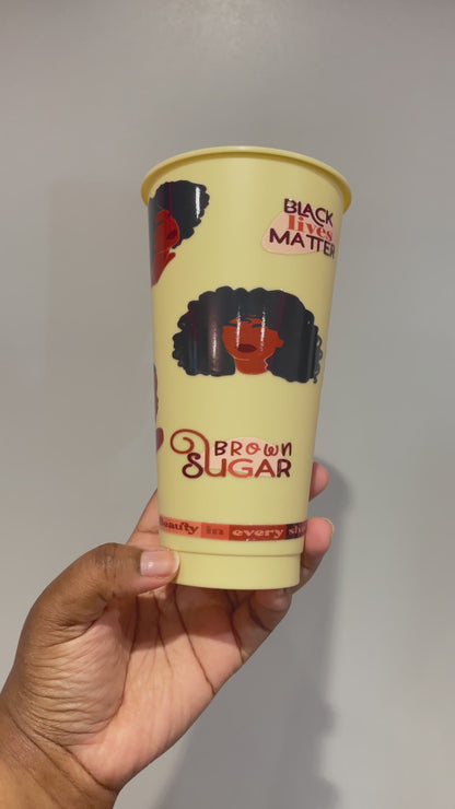 Black Women Appreciation Yellow Cold Cup