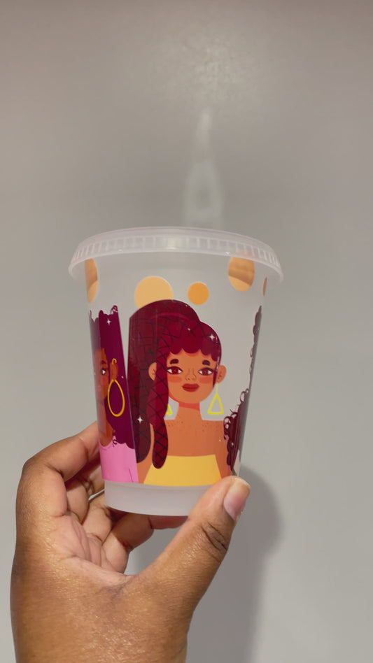 I Am Amazing Black Girl Frosted Clear Cold Cup