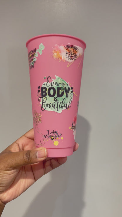 Body Positivity Pink Cold Cup