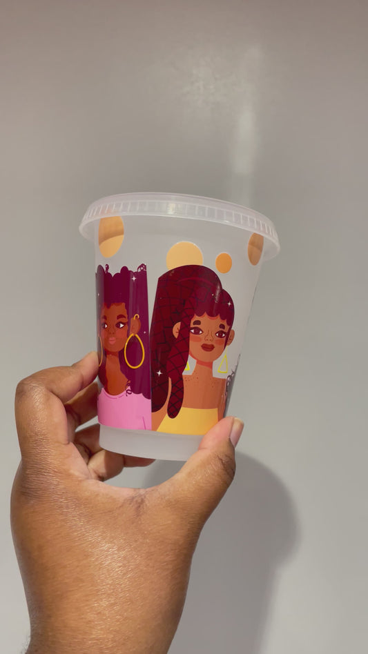 Kids I Am Amazing Black Girl Frosted Clear Cold Cup