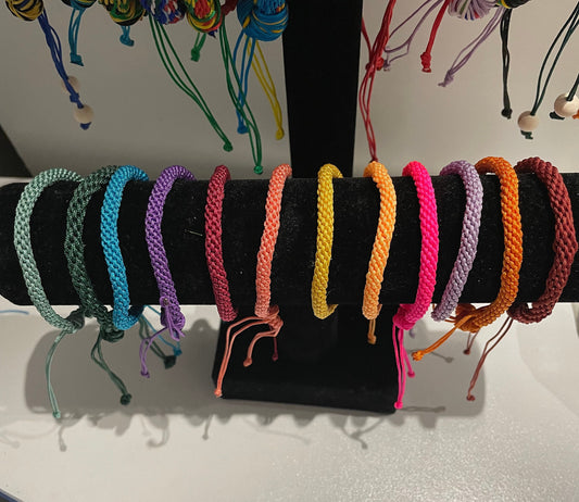 WHOLESALE Single Colour Friendship Bracelet | BULK ORDER Round Kumihimo Bracelet | Woven Bracelets