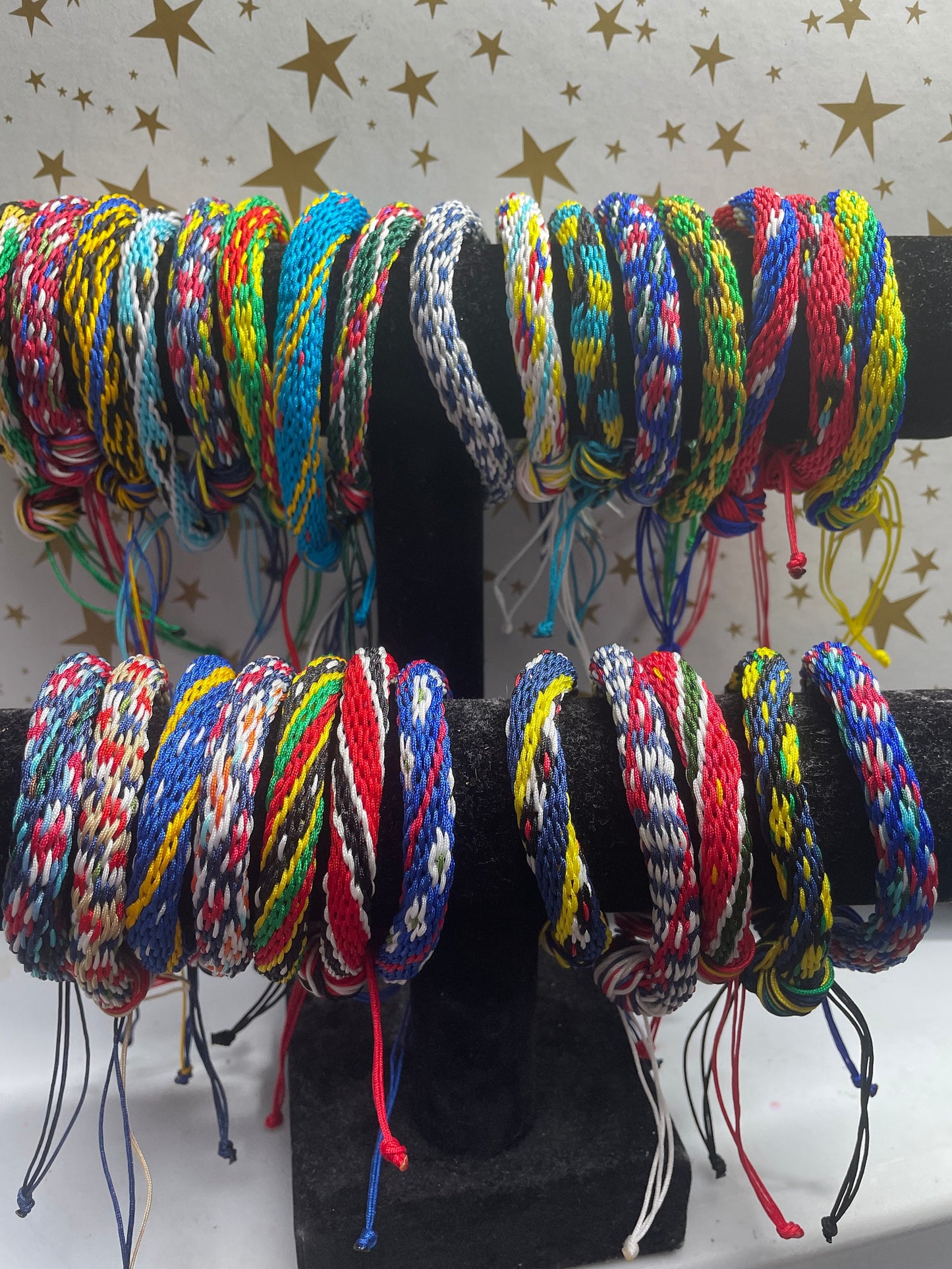 BULK ORDER: Jumbo Flag Bracelets | Thick Kumihimo flag bracelets | Woven flag bracelet, anklet, car mirror hang