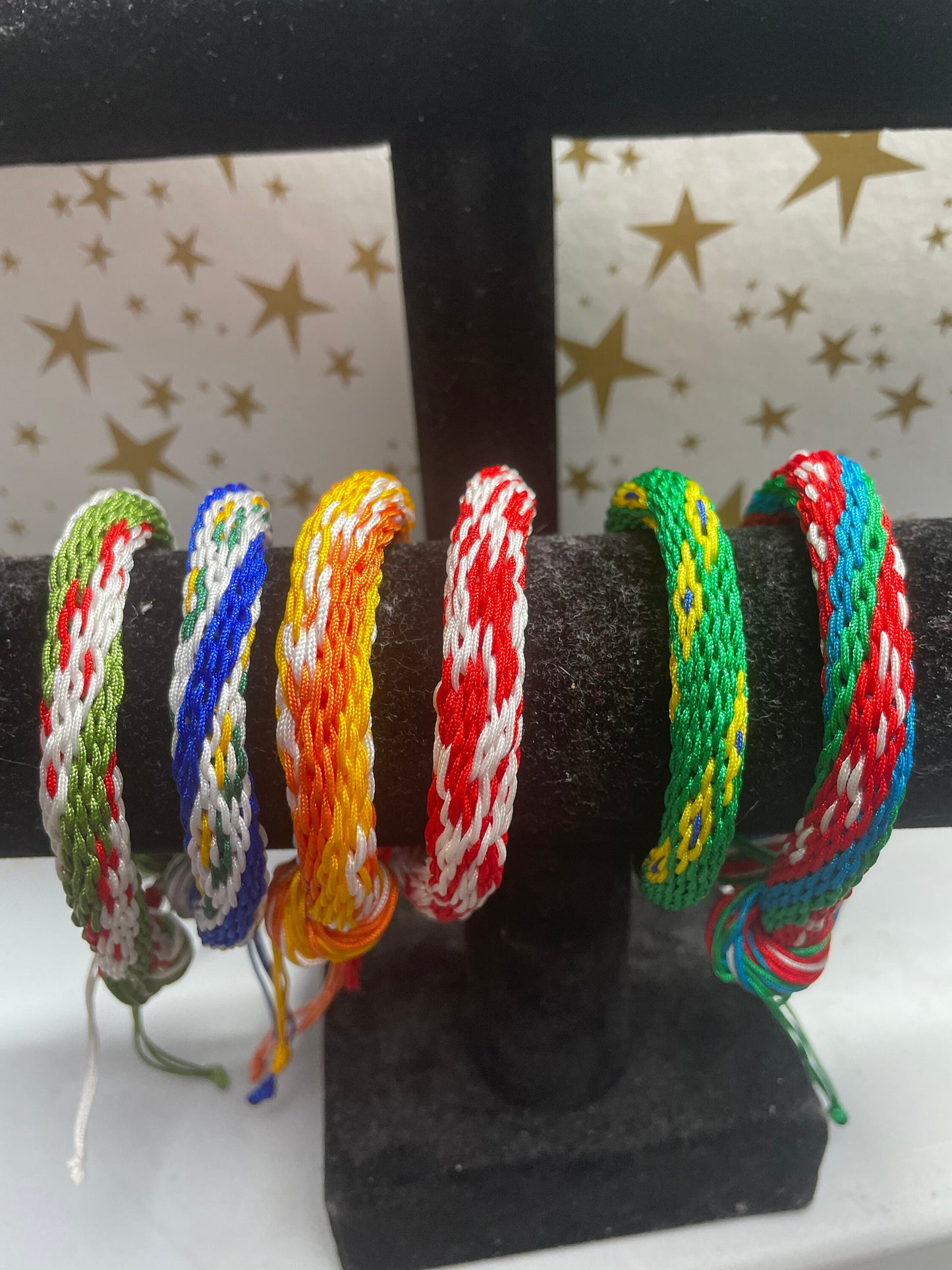 BULK ORDER: Jumbo Flag Bracelets | Thick Kumihimo flag bracelets | Woven flag bracelet, anklet, car mirror hang