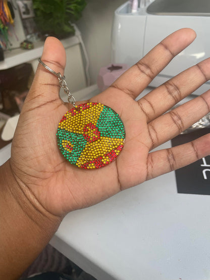 Flag Circle Keychain