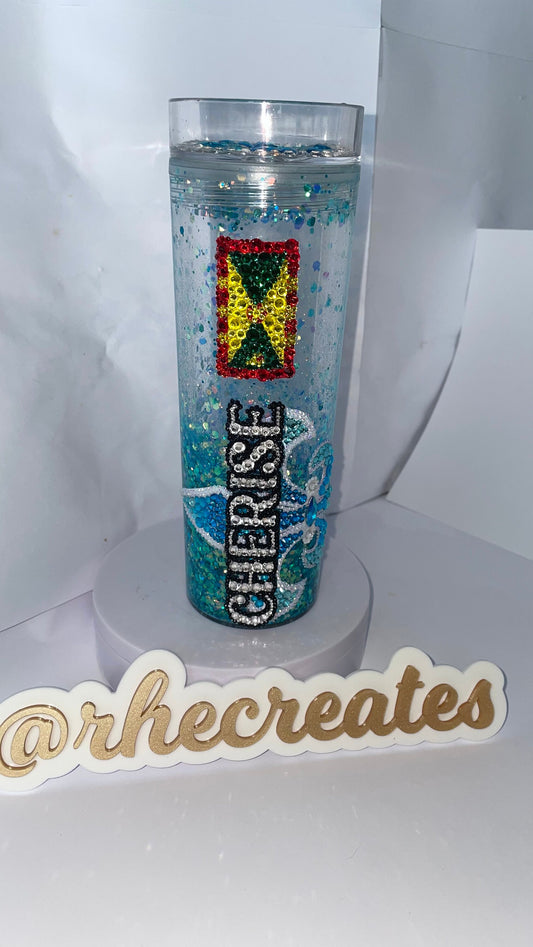Bespoke Carnival Mas Snowglobe Tumbler