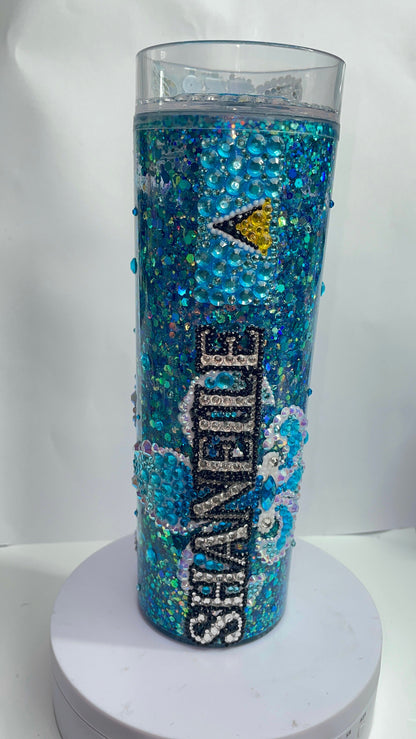 Bespoke Carnival Mas Snowglobe Tumbler