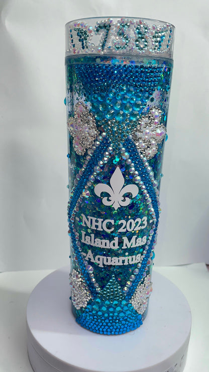 Bespoke Carnival Mas Snowglobe Tumbler
