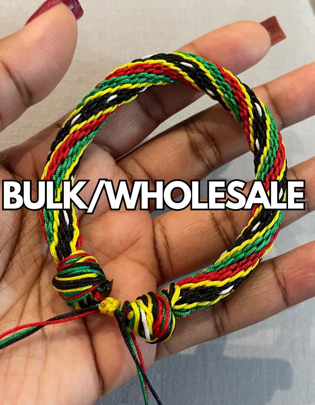 BULK ORDER: Jumbo Flag Bracelets | Thick Kumihimo flag bracelets | Woven flag bracelet, anklet, car mirror hang